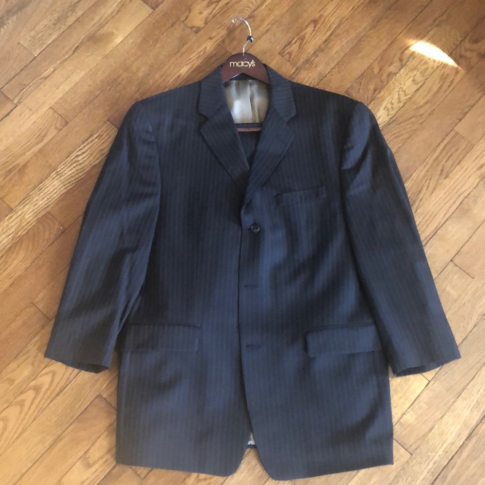 Men’s Calvin Klein brown pinstripe suit